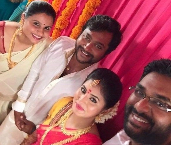 Bobby Simha and Reshmi Menon's engagement held in a private guest house in Mylapore in Chennai on 8 November. Bobby Simha and Reshmi Menon,Bobby Simha,Reshmi Menon,reshmi menon engagement,bobby simha engagement,bobby simha engagement photos,bobby simha wedding,Reshmi Menon wedding