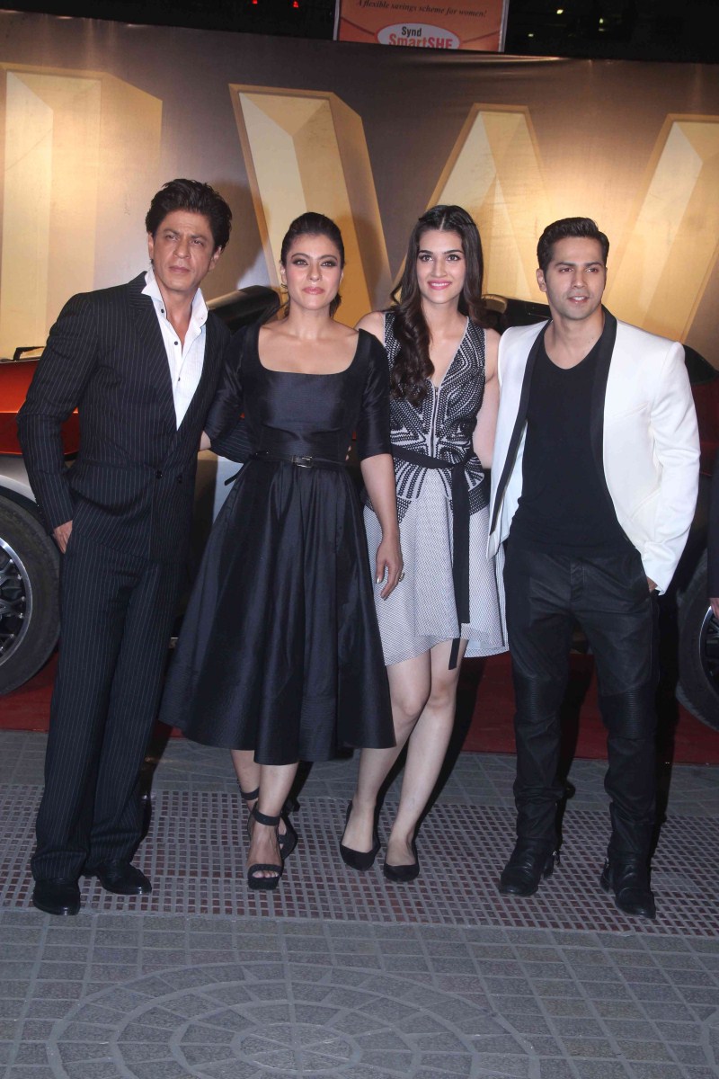 The trailer of Bollywood movie Shah Rukh Khan,Kajol,Varun Dhawan,Kriti Sanon,Shah Rukh Khan at Dilwale Trailer Launch,Kajol at Dilwale Trailer Launch,Varun Dhawan at Dilwale Trailer Launch,Kriti Sanon at Dilwale Trailer Launch,Dilwale Trailer Launch,Dilwale Trailer Launch pics,Dilwale