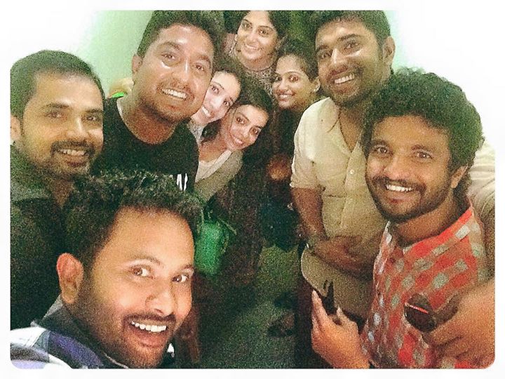 'Oru Vadakkan Selfie' Team Oru vadakkan selfie,nivin pauly,Aju varghese,Manjima Mohan,oru vadakkan selfie photos,Selfie spree,Malayalam actors selfies