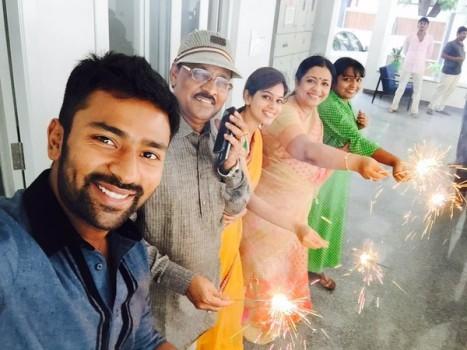 Newly Married Couple Shanthanu Bhagyaraj and Keerthi Celebrate Thala Diwali in Chennai.
