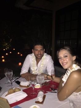 Indian Cricket player Yuvraj Singh engaged to British Model Hazel Keech in a secret ceremony in Bali.