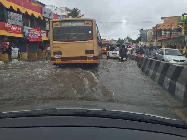 A deep depression over the Bay of Bengal crossed near the Tamil Nadu-Puducherry coast, resulting in heavy rain and the consequent flood in Chennai. Chennai Cyclone,Chennai Cyclone Update,Heavy Rainfall,Heavy Rainfall in chennai,Chennai Rainfall,heavy rain in chennai,Heavy Rainfall affects traffic