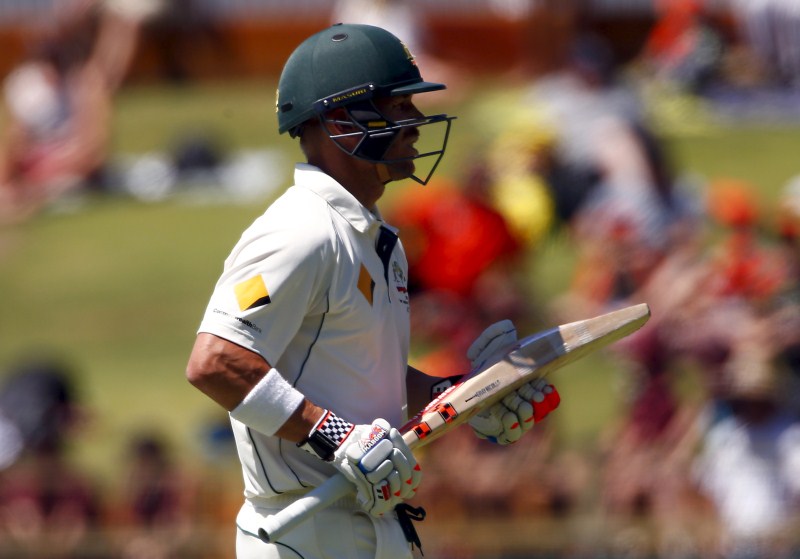 Photos of Fourth day of the second cricket test match between Australia v New Zealand at the WACA ground in Perth. Australia v New Zealand,New Zealand v Australia,Australia v New Zealand test match,Australia v New Zealand 2015,AusvsNZ