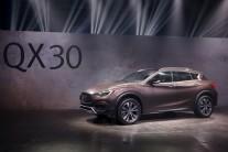 The 2017 Infiniti QX30 is unveiled at the Los Angeles Auto Show in Los Angeles, California.