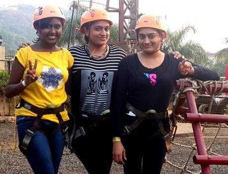 Actress Ekta Jain and Singer Sanchiti celebrated children's day at a adventure park.