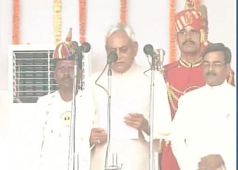 Janata Dal-United (JD-U) leader Nitish Kumar, who led the Grand Alliance to victory in the assembly elections, on Friday took oath as the chief minister of Bihar.