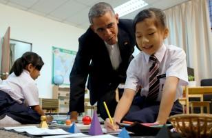 Barack Obama,Barack Obama hugs refugee,Barack Obama hugs refugee kids,President Barack Obama,Barack Obama pics,Barack Obama images,Barack Obama photos,Barack Obama stills