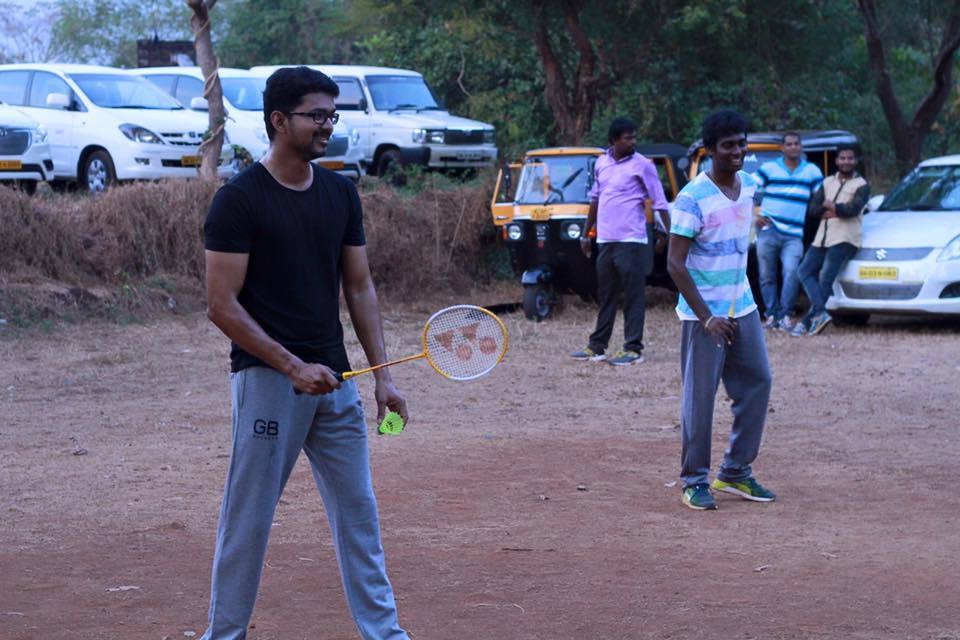 Actor Vijay and Atlee Playing Badminton at Vijay 59 Shooting Spot. Vijay59,ilayathalapathy vijay,Vijay and Atlee playing Badminton,Vijay playing Badminton,Vijay Badminton,Atlee playing Badminton,Vijay 59 Shooting Spot,Vijay 59 Shooting pics,Vijay 59 Shooting images,Vijay 59 Shooting photos,Vijay 59 Shooting pictures