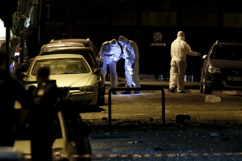A bomb exploded outside the offices of a Greek business federation in central Athens early on Tuesday, police officials said, smashing windows but causing no injuries. Greece Bomb Blast,Bomb Blast,Bomb Blast in Greece,Athens Business Federation,Athens Business Federation damaged,bomb blast at Athens Business Federation,bomb exploded