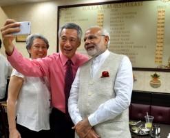 Narendra Modi,Lee Hsien Loong,Narendra Modi dines with Lee Hsien Loong,Little India,Modi,Modi in Singapore,Singapore counterpart Lee Hsien Loong