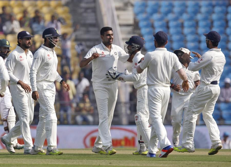 India on Friday won the third Test by 124 runs, clinching the four-match series against South Africa 2-0 at the Vidarbha Cricket Association Stadium here. India vs south africa,India vs South Africa 2015,India vs South Africa Test Series,India Batting,Vidarba Cricket Association Stadium,Vidarba Cricket Stadium,Ind vs SA