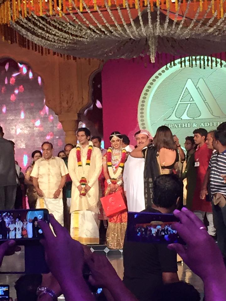 NRI businessman Ravi Pillai's daughter Arathi married Kochi-based doctor Adithya Vishnu in an extravagant wedding ceremony tat took place at Asramam Maidan in Kollam on 26 November. Ravi pillai daughter wedding,Ravi pillai daughter wedding photos,Ravi pillai daughter wedding new photos,photos of Ravi pillai daughter wedding,arathi wedding,asramam maidan kollam,asramam maidan kollam weddinng photos