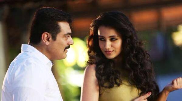 Trisha and Ajith in 'Yennai Arindhaal'
