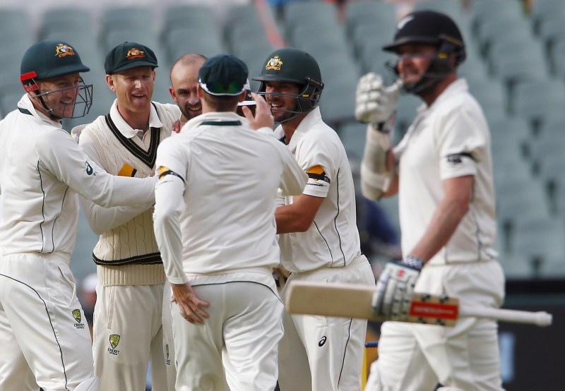 Australia v New Zealand: First day of the third cricket test match at the Adelaide Oval, in South Australia. Australia v New Zealand,Australia vs New Zealand,Australia vs New Zealand 1st Day-Night Test,Australia vs New Zealand Historical Day-Night Test at Adelaide Oval,Australia vs New Zealand 2015,Australia Vs New Zealand Test Series,Australia vs New Zealand Pi