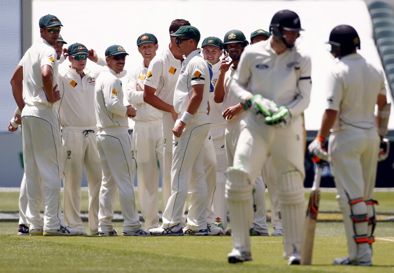 Australia v New Zealand: First day of the third cricket test match at the Adelaide Oval, in South Australia. Australia v New Zealand,Australia vs New Zealand,Australia vs New Zealand 1st Day-Night Test,Australia vs New Zealand Historical Day-Night Test at Adelaide Oval,Australia vs New Zealand 2015,Australia Vs New Zealand Test Series,Australia vs New Zealand Pi