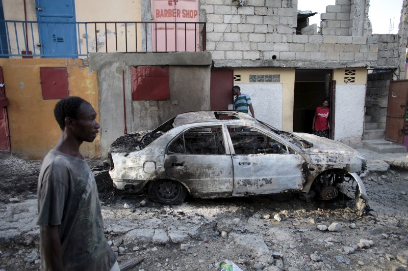 Violent protests erupt in Haiti following official results of last month's election. Protests over election results in Haiti turn violent,Protests in Haiti,Protests over election results,Haiti turn violent,Violent protests