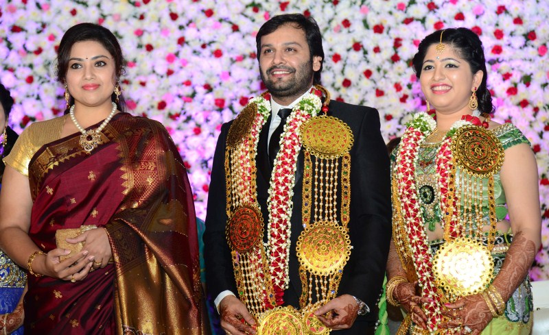 Veteran Actress Jayaprada's son Siddhu Wedding Respection held at Hyderabad. Celebs like Chiranjeevi, Sridevi, Boney Kapoor, Meena, Ambareesh, Vishnu Manchu, Mohan Babu, Manchu Nirmala Devi, Rajasekhar, Jeevitha, Jayasudha Kapoor, Allu Aravind, Kodi Rama Krishna, Raghavendra Rao, Ramesh Prasad, Subbirami Reddy and many others were present for the event. Jayaprada,actress Jayaprada,Jayaprada's son Siddhu Wedding Respection,Siddhu Wedding Respection,Sridevi,sridevi kapoor,Boney kapoor sridevi,Meena,Ambareesh,Mohan Babu