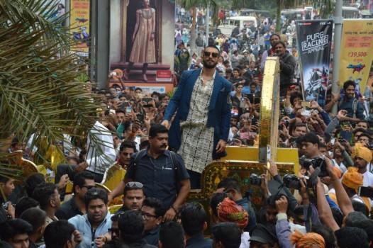 In a grand event in Bhopal, Bollywood actor Ranveer Singh launched Malhari, the victory song from Eros International and Bhansali Productions' magnum opus Bajirao Mastani with huge fanfare.