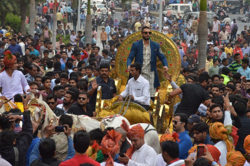 In a grand event in Bhopal, Bollywood actor Ranveer Singh launched Malhari, the victory song from Eros International and Bhansali Productions' magnum opus Bajirao Mastani with huge fanfare. Ranveer Singh,actor Ranveer Singh,Bajirao Mastani,Bajirao Mastani's Victory Song Malhari,Victory Song Malhari,Ranveer Singh launched Malhari