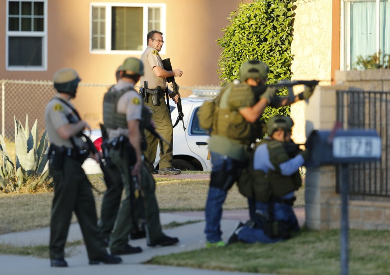 At least 14 people were killed and 14 others injured in a Southern California shooting on Wednesday in San Bernardino City of Southern California and up to three shooters are still active, police said. Southern California shooting,California shooting,San Bernardino City,Southern California