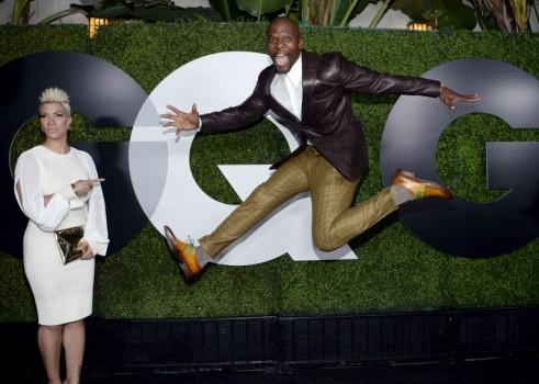 On the red carpet at the GQ Men of the Year party in West Hollywood.