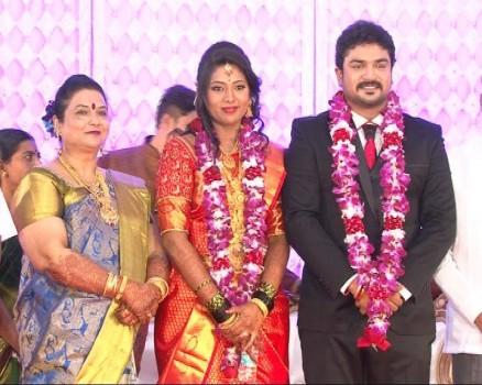 Kannada actor Mayur Patel and Kavya's Wedding Reception photos.