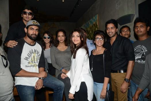 Tollywood Celebrities at Mana Madras Kosam Charity Fundraising Event in Inorbit Mall, Hyderabad. Actress Kajal Aggarwal, Manchu Lakshmi Prasanna, Madhu Shalini, Tejaswi Madivada, Actor Rana Daggubati, Allari Naresh, Nikhil Siddharth and others graced the event.