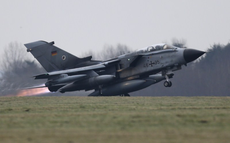 The first of the German air force Tornado reconnaissance jets takes off for Turkey to support the military campaign against Islamic State. Germany fight against ISIS,fight against ISIS,Germany joins fight against ISIS,ISIS,German air force,Islamic State