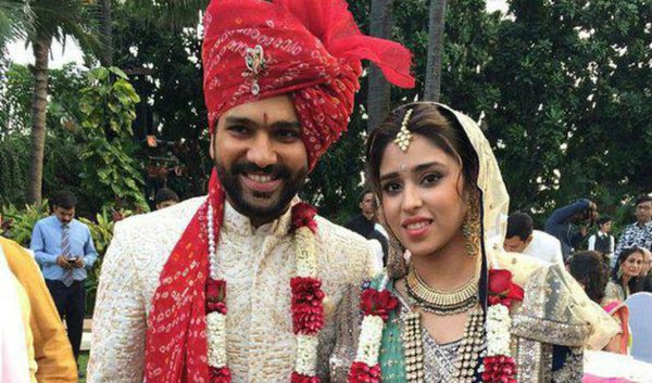 Indian Cricket Player Rohit Sharma got married to his long time girlfriend Ritika Sajdeh in Mumbai on Sunday (13 December). Rohit Sharma and Ritika Sajdeh,Rohit Sharma and Ritika Sajdeh wedding Pictures,Rohit Sharma wedding Pictures,Ritika Sajdeh wedding Pictures,Rohit Sharma marriage Pictures