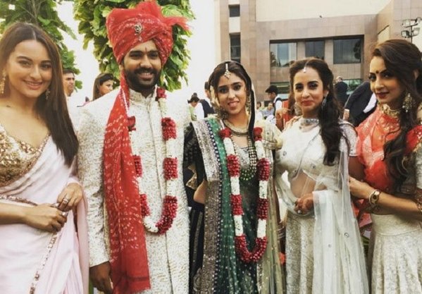 Indian Cricket Player Rohit Sharma got married to his long time girlfriend Ritika Sajdeh in Mumbai on Sunday (13 December). Rohit Sharma and Ritika Sajdeh,Rohit Sharma and Ritika Sajdeh wedding Pictures,Rohit Sharma wedding Pictures,Ritika Sajdeh wedding Pictures,Rohit Sharma marriage Pictures
