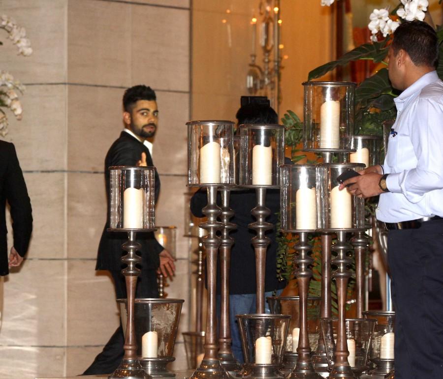 Sachin, Dhoni, Shah Rukh Khan, Kohli attend grand bash for Harbhajan Singh, Rohit Sharma in Mumbai. Rohit Sharma and Ritika Sajdeh wedding reception,Rohit Sharma wedding reception,Ritika Sajdeh wedding reception,Sachin,Dhoni,Shah Rukh Khan,Kohli,Aishwarya Rai Bachchan,Abhishek Bachchan,Akshay Kumar,Harbhajan Singh