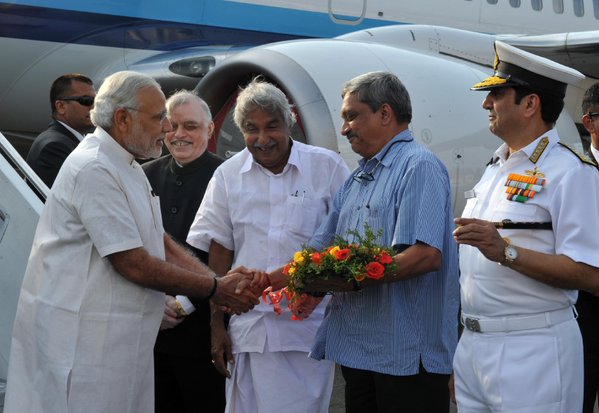 Indian Prime Minister Narendra Modi on Monday arrived to Kerala on a two-day visit, his first to the state since assuming office in May 2014. Prime Minister Narendra Modi,Narendra Modi,PM Prime Narendra Modi,Modi first Kerala visit,Modi in Kerala