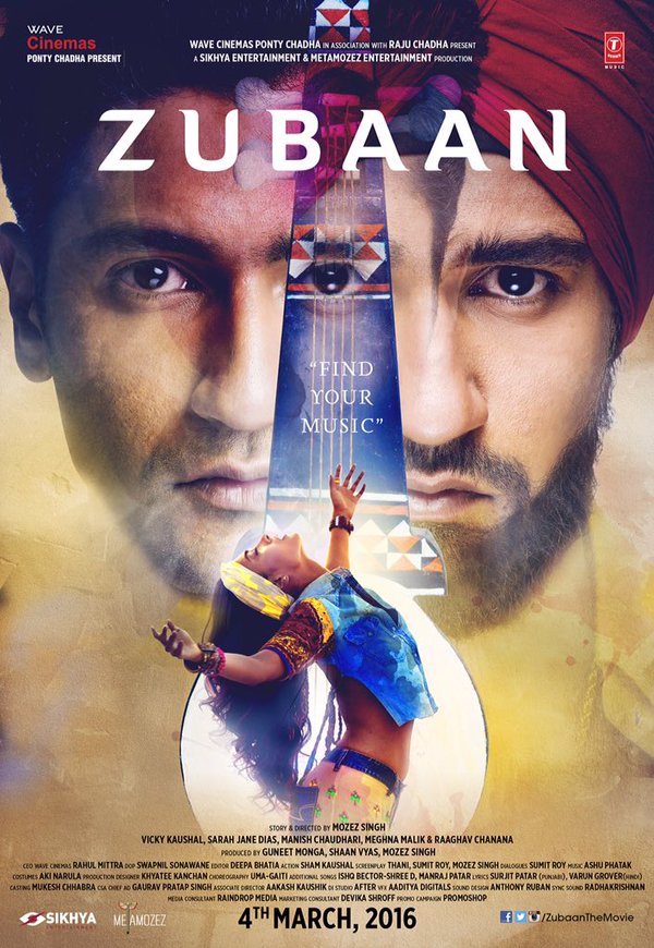 Zubaan is an upcoming Bollywood film Directed by Mozez Singh. Starring Vicky Kaushal and Sarah Jane Dias in the lead role. Zubaan,Zubaan first look poster,Zubaan first look,Zubaan poster,Vicky Kaushal,Sarah Jane Dias