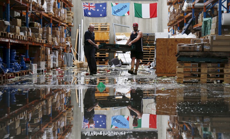 A rare tornado hits the suburbs of Sydney with destructive winds above 200km an hour (125 mph) and cricket ball-sized hail, bringing down trees and power lines, sheering off roofs and causing flash flooding in Australia’s largest city. Rare tornado,Tornado takes Sydney,Tornado hits Sydney,thunderstorms,thunderstorms hits Australia,thunderstorms hits Sydney