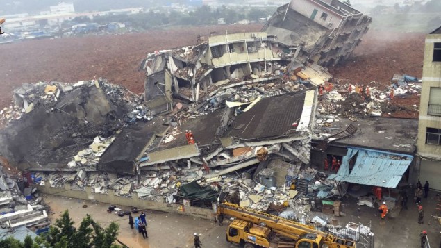 A total of 91 people remain missing a day after a landslide hit an industrial park in Shenzhen city, China's Guangdong province, according to authorities. Chinese industrial park landslide,industrial park landslide,China's Guangdong province,Shenzhen city,landslide,91 missing in Chinese industrial park landslide