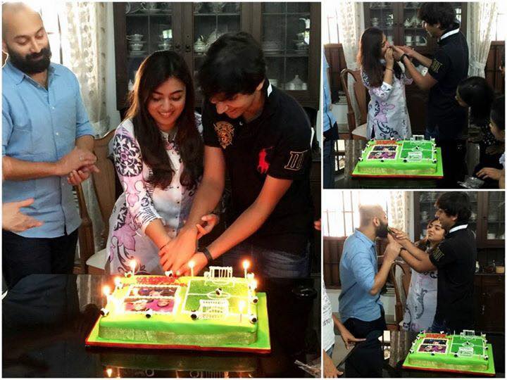 South Indian Actress Nazriya Nazim celebrates birthday with Fahadh Faasil. Nazriya Nazim,Nazriya Nazim birthday celebration,Nazriya Nazim birthday,Nazriya Nazim celebrates birthday with Fahadh Faasil,Fahadh Faasil,Nazriya Nazim with Fahadh Faasil