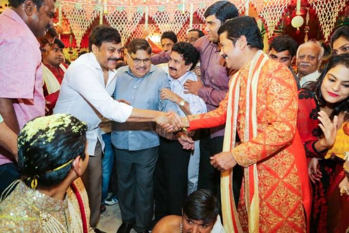 Telangana TDP Working President Revanth Reddy daughter's wedding held at Hitex in Hyderabad. Chiranjeevi, Chandrababu Naidu, Jr Ntr's father Hari Krishna, Meka Srikanth, Jagapathi Babu and others graced the event. Revanth Reddy Daughter Wedding,Revanth Reddy Daughter marriage,Chiranjeevi,Chandrababu Naidu,Jr Ntr's father Hari Krishna,Meka Srikanth,Hari Krishna,Jagapathi Babu