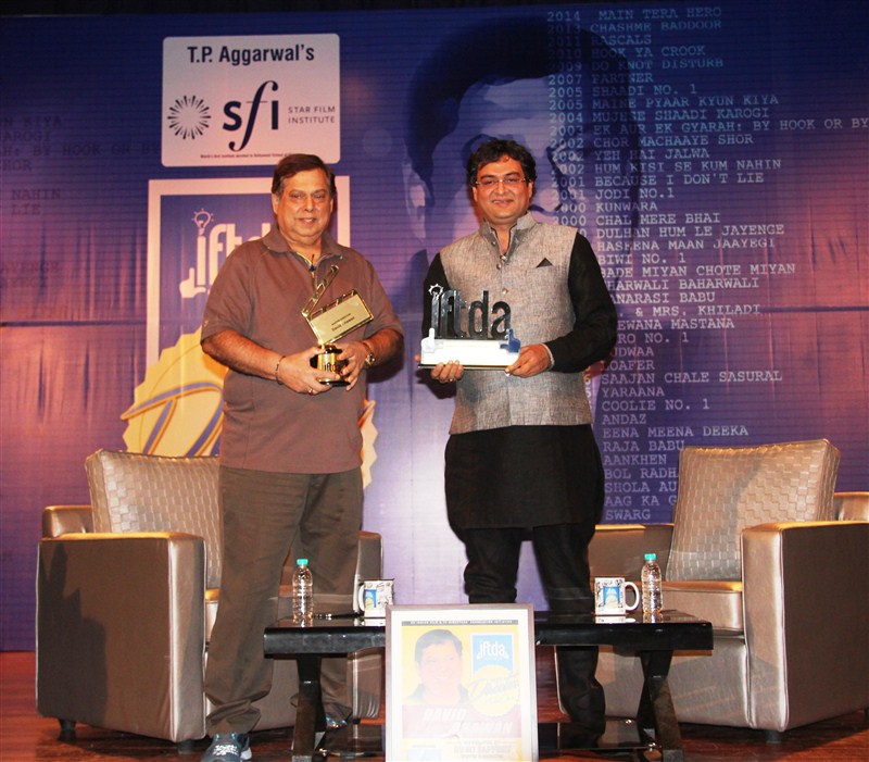 Mastermaker David Dhawan treats audiences with his humour at IFTDA Masterclass, moderated by Rumy Jafry. Mastermaker David Dhawan,Mastermaker David Dhawan at IFTDA Masterclass,IFTDA Masterclass,IFTDA,Rumy Jafry,David Dhawan