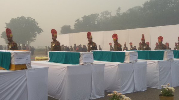 Home Minister Rajnath Singh on Wednesday paid rich tributes to the troopers who were killed in a BSF plane crash in Delhi. Rajnath Singh,BSF plane crash,BSF plane crashes in Delhi,Home Minister Rajnath Singh,Rajnath Singh pays tribute to BSF plane crash