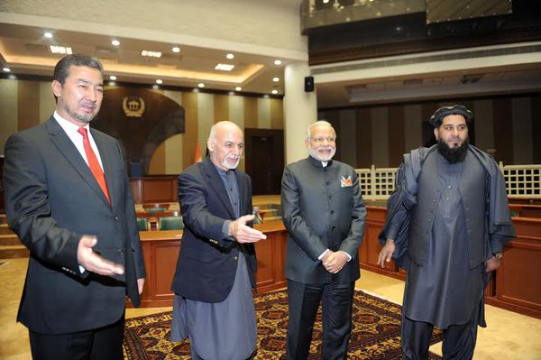 Indian Prime Minister Narendra Modi and Afghan President Mohammad Ashraf Ghani on Friday inaugurated the newly-built Afghan parliament building in Kabul. PM Narendra Modi,Ashraf Ghani,new parliament building in Kabul,Modi inaugurates Afghan parliament building,Afghan parliament building