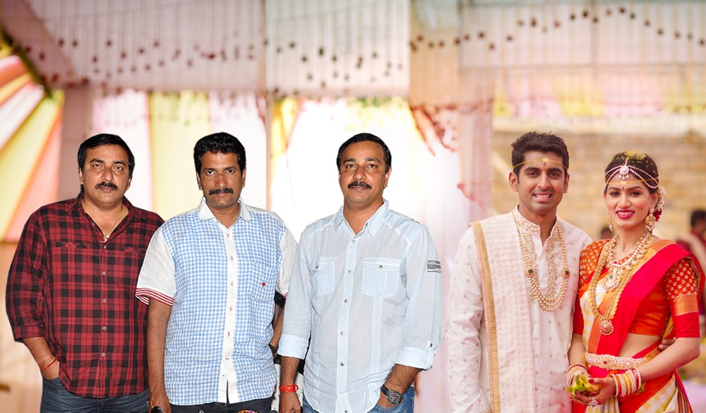 Lahari Music G Manohar Naidu Second Son Chandru Manoharan Marriage held at Hyderabad. Allu Aravind, MM Keeravani, Gopichand Achanta and others graced the event. Lahari Music Manohar Naidu Son wedding,Chandru Manoharan wedding,Chandru Manoharan marriage,Allu Aravind,MM Keeravani,Gopichand,Gopichand Achanta