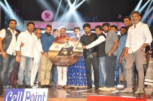 Telugu movie Nannaku Prematho Audio Launch event held at Shilpakala Vedika on 27th December in Hyderabad. Nandamuri Harikrishna, Jr NTR, Rakul Preet Singh, Sukumar, Devi Sri Prasad, Jagapathi Babu, Rajiv Kanakala, Suma, Gemini Kiran, Suresh Kondeti, Nandamuri Kalyan Ram, Chandrabose, Srinivasa Reddy, KS Rama Rao, BVSN Prasad, Suma, Ba Raju, Bhaskarabhatla and others graced the event.