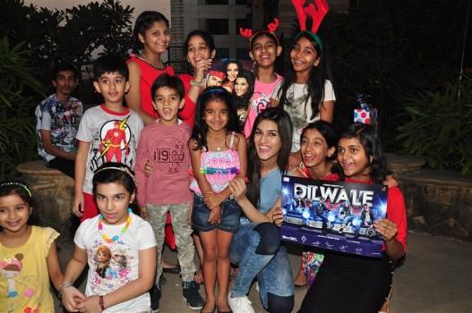 Bollywood actress Kriti Sanon celebrates Christmas with kids.