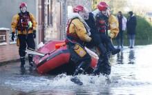 British soldiers helped evacuate hundreds of people from rising floodwaters in the historic city of York, after heavy rainfall inundated towns and cities across northern England.