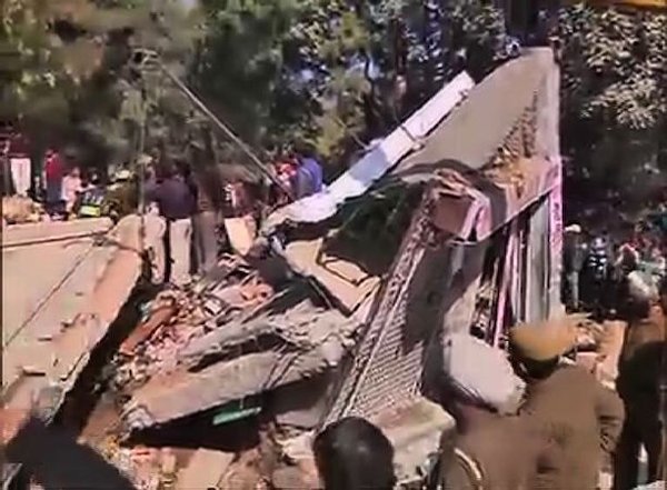 At least six people were killed when a liquor vend and tavern building collapsed in Chandigarh's Sector 26 on Monday. Collapses in Chandigarh,building collapses in Chandigarh,Building collapse,tavern building collapsed,six people killed