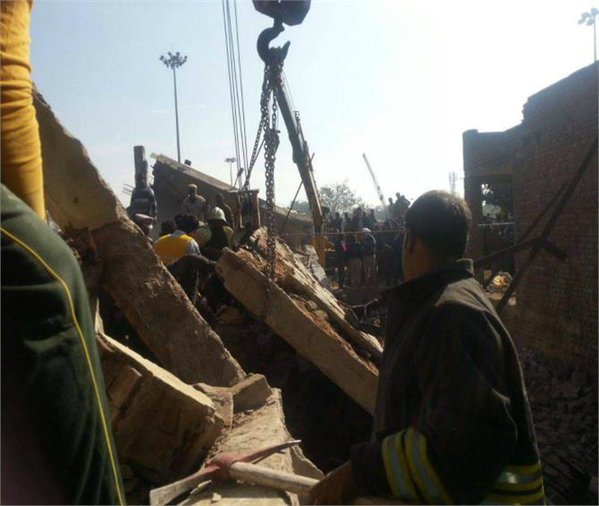 At least six people were killed when a liquor vend and tavern building collapsed in Chandigarh's Sector 26 on Monday. Collapses in Chandigarh,building collapses in Chandigarh,Building collapse,tavern building collapsed,six people killed
