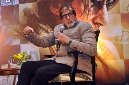 Bollywood actor Amitabh Bachchan promotes Wazir in Kolkata.