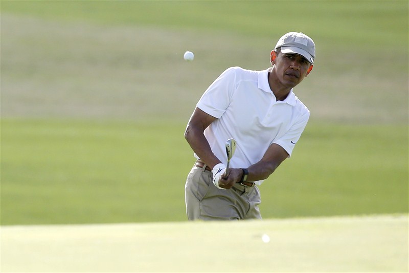 A look at President Obama's passion for golf. He wound up a round of golf while on his annual vacation in Hawaii. Barack Obama,President Obama,Barack Obama plays golf with friends,Obama plays golf with friends,Barack Obama playing golf