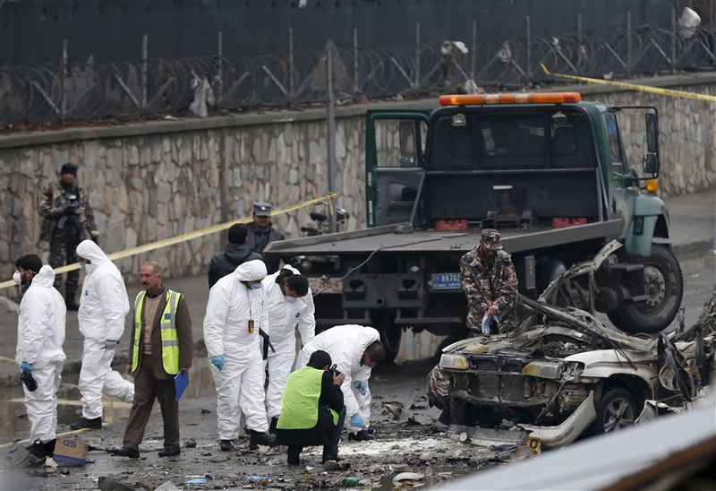 A suicide bomber in a car blew himself up close to a police checkpoint near Kabul airport on Monday but caused no other casualties, a police spokesman said. Suicide bomber strikes,Suicide bomber strikes near Kabul airport,suicide bomber,Kabul's international airport,Suicide Bomber strikes