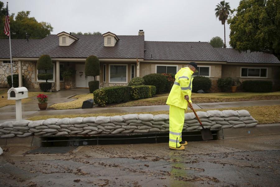 An El Nino-strengthened storm brings widespread rain to California triggering flooding that clogged roadways, and authorities warned residents about possible mud slides. El Nino,El Nino hits California,El Nino finally hits California,California triggering flooding,California flooding,El Nino's Storm,El Nino Storm